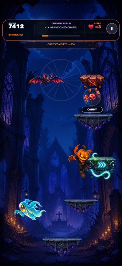 Jack-O-Lantern Jump gameplay screenshot